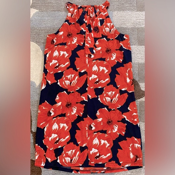 Trina by Trina Turk Floral Back Bow Sleeveless Halter Mini Dress - Picture 3 of 9